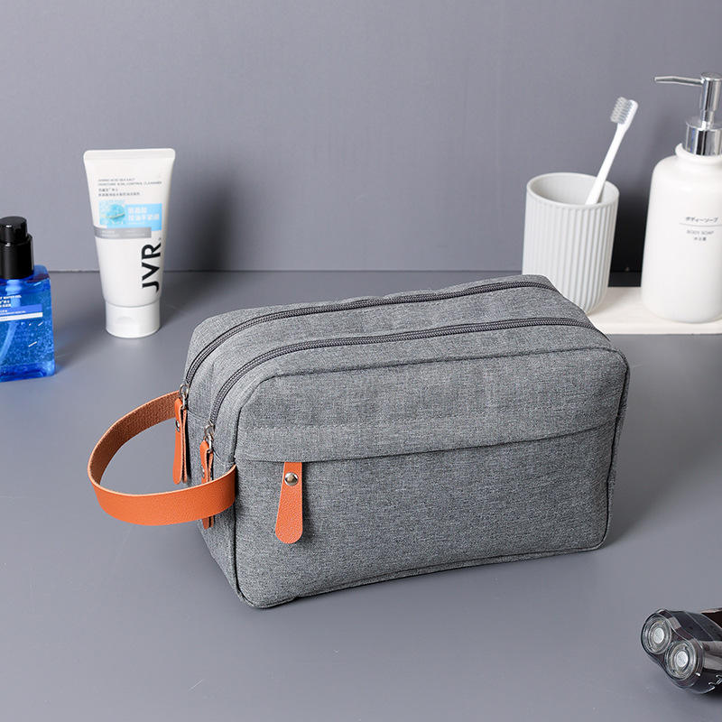 High-Capacity Portable Folding Cosmetic Bag with Zipper Closure Large Capacity Waterproof Travel Wash Bag for Men and Women