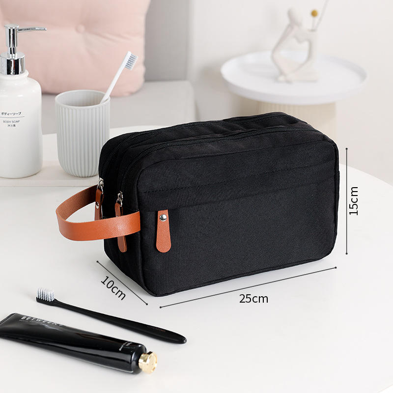 High-Capacity Portable Folding Cosmetic Bag with Zipper Closure Large Capacity Waterproof Travel Wash Bag for Men and Women