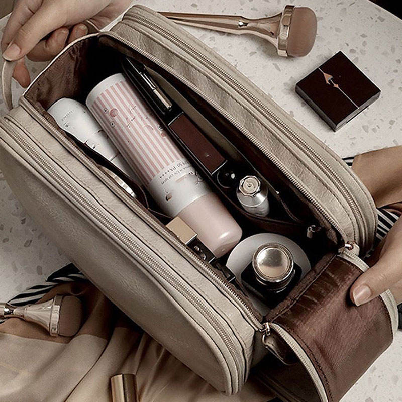 Women Wholesale Ladies Custom Pu Make up Pouch Cosmetic Bags Travel Makeup Bag