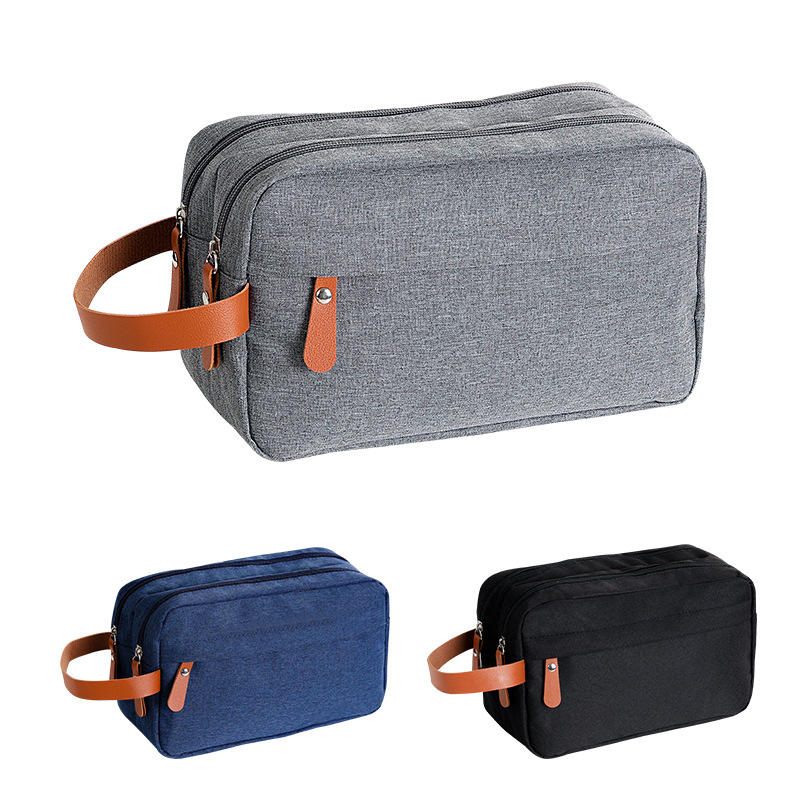 High-Capacity Portable Folding Cosmetic Bag with Zipper Closure Large Capacity Waterproof Travel Wash Bag for Men and Women