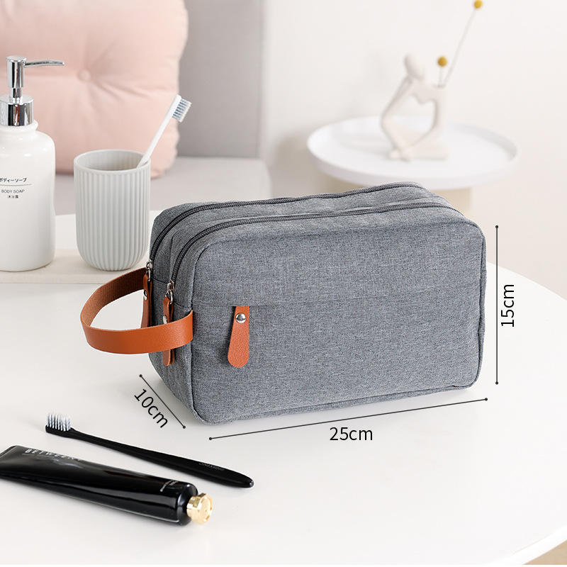 High-Capacity Portable Folding Cosmetic Bag with Zipper Closure Large Capacity Waterproof Travel Wash Bag for Men and Women