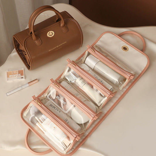 Multi-Function 4 in 1 Women'S Foldable Handing Neceser De Viaje Borsa Da Eco Friendly Travel Makeup Toiletry Bag